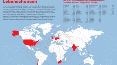 DKMS Weltkarte Entnahmen Global