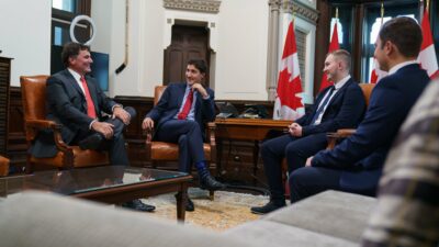 Dominic LeBlanc, Justin Trudeau and Jonathan Kehl