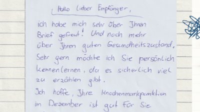 Post, die Leben verbindet: Bei der DKMS boomt der persönliche Brief