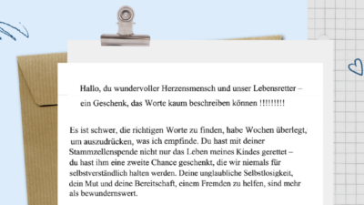 Post, die Leben verbindet: Bei der DKMS boomt der persönliche Brief