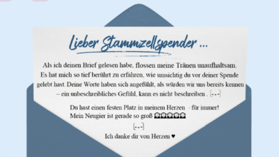 Post, die Leben verbindet: Bei der DKMS boomt der persönliche Brief